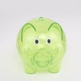 thumbnail image 1 of pitrice PS Money Saving Box Portable Reusable Removable Stopper Replacement Transparent Animal Shape Coin Case Bank Birthday Gift Green L, 1 of 5