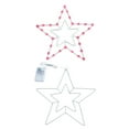 thumbnail image 2 of HengDidi Patriotic Iron LED Pentagram Window Light Red/White/Blue Glowing Decor for 4th of July, Memorial Day & Indoor/Outdoor Celebrations (12.2x12in), 2 of 7