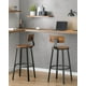 thumbnail image 4 of VASAGLE Taburete Alto, Juego de 2, Taburetes Altos de Cocina, con Respaldo, Estructura de Acero, Asiento de 73 cm de Altura, Fácil Montaje, Estilo Industrial, Marrón Rústico y Negro, 4 of 5
