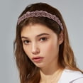 thumbnail image 2 of Unique Bargains - Diadema con aro para el pelo con cuentas, 1 pieza, para mujer, color morado, 0,43 pulgadas de ancho, 2 of 7