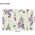 thumbnail image 2 of GZHJMY Lavender Botanical Bathroom Rug 24"×16",Non-Slip High Absorbent Bath Mat Rug Machine Washable Bahtub Mats, 2 of 7