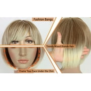 Creamily Short Blonde Bob Wig for Everyday Women – Instant Style Blonde Mix Brown Roots, Lightweight and Breathable for Daily Wear