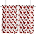 thumbnail image 4 of Red Butterfly Polka Dot Texture Curtain Home Decoration Living Room Short Curtains Window Treatments For Kitchen Bedroom, 4 of 6