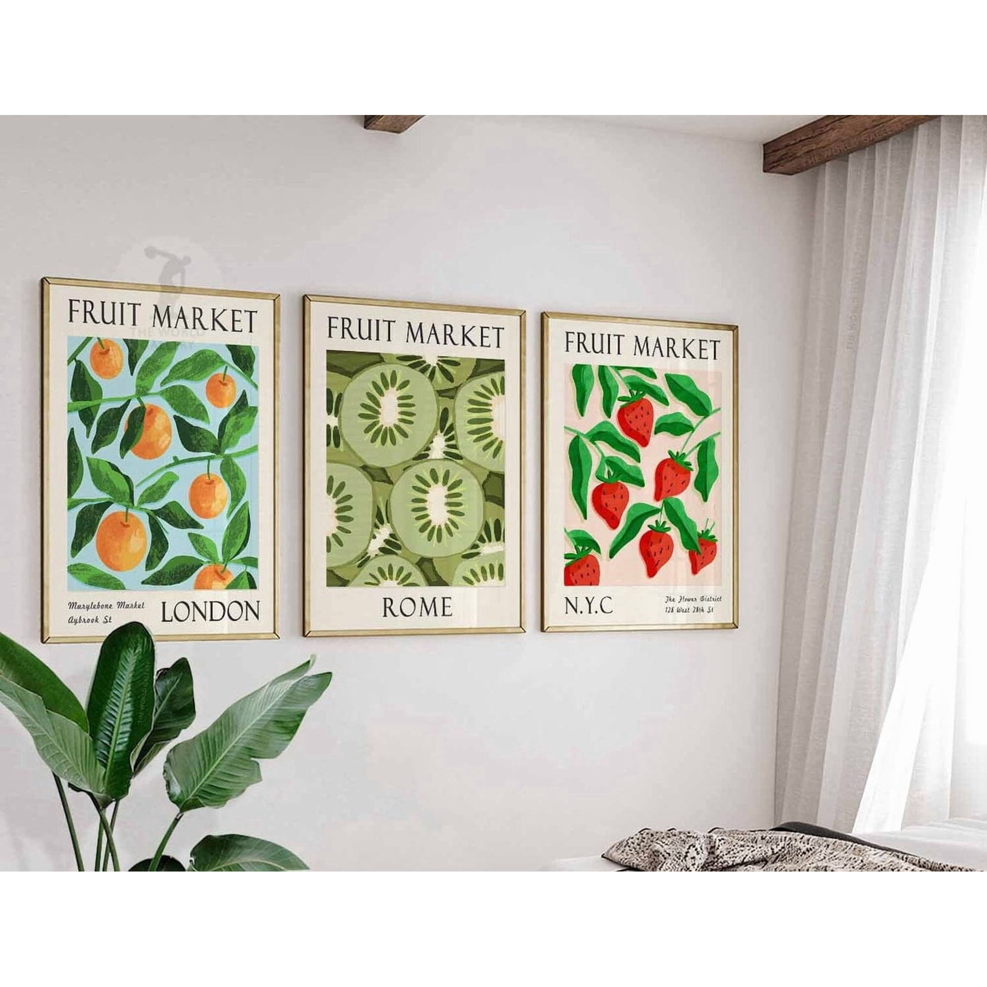 Fruit Market Food Wall Art Kitchen Gallery Wall Home Bedroom And Living Room Decor
