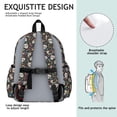 thumbnail image 5 of Skull and Heart Gothic Pattern Cute School Backpack with Padded Back and Adjustable Shoulder Straps 13.4"x11"x4.7", 5 of 5