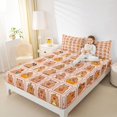thumbnail image 3 of Manfei Cute Daily Capybara Print Bed Sheets,Cartoon Animals Full Size Sheets,Brown,4 Pieces,1 Flat Sheet, 1 Fitted Sheet and 2 Pillowcases, 3 of 6