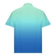 thumbnail image 4 of ohmzyzo Polo Shirts for Men Casual Short Sleeve Button Down Summer Tee Tops Trendy Comfy Gradient Color Tees Outdoor Golf Workout Shirts Blue 3XL, 4 of 6