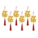thumbnail image 5 of Decoraciones de año Nuevo chino, adornos colgantes rojos y dorados, colgante para el Festival de primavera, árboles, bonsái, decoración del hogar Fu personaje 6 piezas Salvador Colgantes Bonsai, 5 of 10