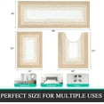 thumbnail image 2 of Ileading 3 Piece Bath Rug Set Microfiber Washable Non Slip Bathroom Rug and Mat Set, Beige, 2 of 13
