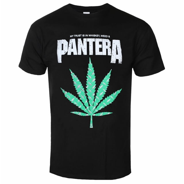 Pantera - Camiseta Whiskey 'n Weed de Algodón para Adultos Unisex (Negro)