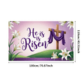 thumbnail image 3 of Religious Easter Themed Banner with Cross Lily Decor Background, Ideal for Church Events Easter Celebrations Photo Backdrops Party Decorations Religious Gatherings, 3 of 8