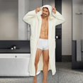 thumbnail image 2 of Men's Bathrobe with Hood, Soft Long Towel Robe for Men - Super Absorbent Quick Dry yet Warm, 2 of 6