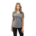 thumbnail image 2 of Thread Tank First I Drink The Coffee Then I Do The Things Women's Relaxed V-Neck T-Shirt Tee Heather Grey Small, 2 of 4