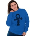 thumbnail image 3 of Ankh Egyptian Cross Symbolic Spiritual Unisex Plus Fleece Graphic Sweatshirt Brisco Brands 2X, 3 of 5