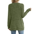 thumbnail image 5 of biudgviw Womens Long Sleeve Tops Ribbed Knit Crew Neck Fall Shirts Comfy Soft Casual Pullover Sweaters with Pockets, 5 of 6