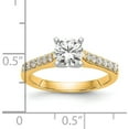 thumbnail image 4 of 14K Yellow Gold Lab Grown Diamond Si1/Si2, G H I, Peg Set Semi-Mount Eng Ring (Size 7) Made In India rm2779e-025-7ylg, 4 of 5
