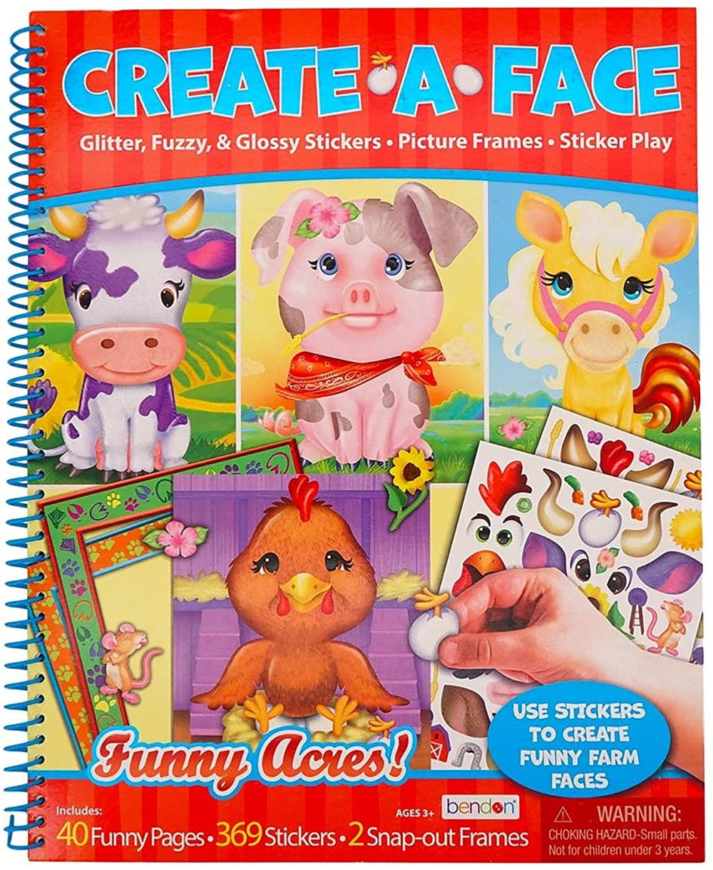 Funny Faces Bendon Create-A-Face Sticker Pad 