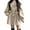 Beige 2XL, variant on Fall Winter Women Jacket Turn-down Collar Single-breasted with Belt Thickened Jacket with Pockets Long Sleeves English Style A-line Dating Commuting Overcoat