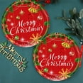 thumbnail image 6 of Seyotauo Christmas Paper Dinner Plates Cup Napkins Cutlery, Xmas Party Supplies Tableware, Heavy Duty Disposable Tableware Napkins Cups, Perfect Christmas Party Supplies, Red, 6 of 6