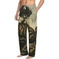 thumbnail image 6 of Logiee Surreal Brain Tree Print Pajama Pants for Men,Men’s Pajama Bottoms,Mens PJ Pants with Pockets & Button Fly-Small, 6 of 6