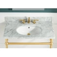 thumbnail image 5 of ANZZI Verona 34.5 in. Console Sink in Brushed Gold with Carrara White Counter Top, 5 of 8