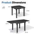 thumbnail image 3 of Crestlive Products Expandable Aluminum Outdoor Patio Dining Table for 4-6, Extendable 31" to 63", Weather-Resistant, 3 of 6