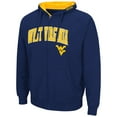thumbnail image 2 of Men's Colosseum Navy West Virginia Mountaineers Arch & Logo 3.0 Full-Zip Hoodie, 2 of 3