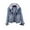 Blue, variant on Jxximdong Fashion Coat for Women, Vintage Button Down Distressed Short Denim Jean Jacket Coat with Pocket, Women's Coats Blue