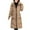 Khaki, variant on ZRGHAOYLQ Plus Size Puffer Jacket Womens Puffy Stand Collar Outerwear with Hood Warm Full Zip Down Quilted Coat Solid Color Bubble Overcoats with Pockets