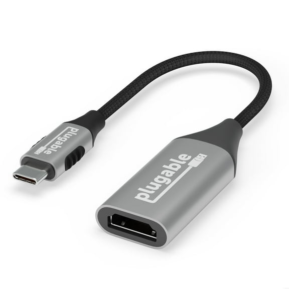Plugable USB C to HDMI Adapter, 8K 60Hz or 4K 144Hz, USB4 / Thunderbolt to HDMI Adapter for 4K HDR Monitor, XPS, iPhone 15, iPad Pro, Macbook Pro, Mac Resolution up to 4K 60Hz (USBC-HDMI8K)