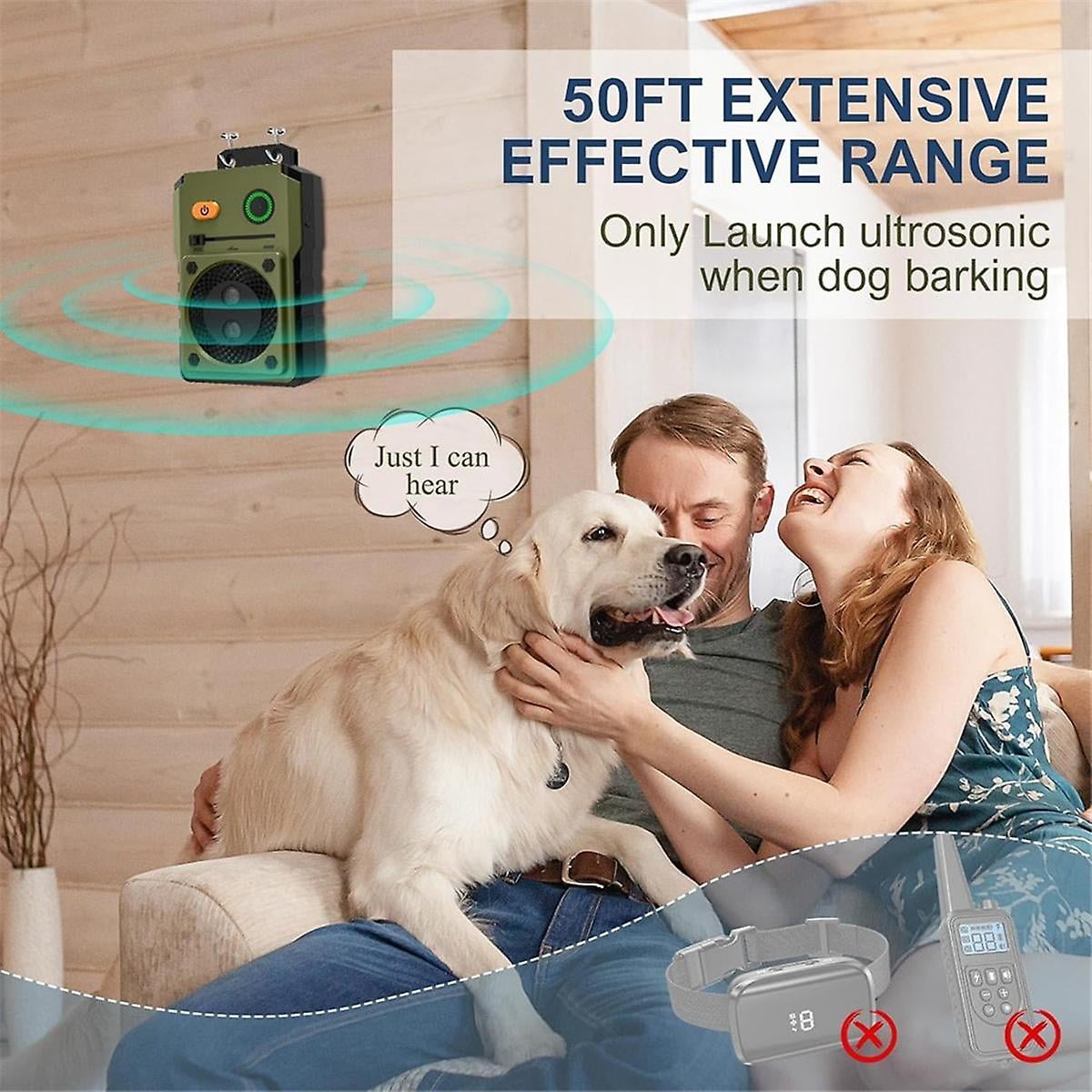 Anti Barking Device 50ft Ultrasonic Dog Barking Control Devices ai Voice Controll Barking Stopper Bark Box For Outdoor Walmart