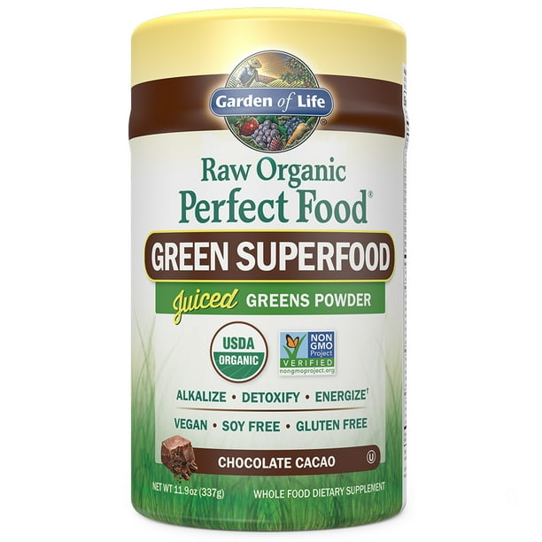 Garden of Life Raw Organic Green Superfood Powder, Chocolate, 11.9oz