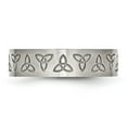 thumbnail image 3 of Chisel Stainless Steel Brushed with Engraved Trinity Symbol 6mm Band, 3 of 7