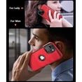 thumbnail image 4 of Classy Design Luxury Leather Phone Case for iPhone 15 Non-Slip Grip Full Body Ultra Slim Protective Case (2023,6.1”) (Red), 4 of 11