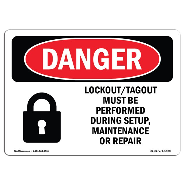 OSHA Danger Signe - Lockout Tagout Installation Entretien Réparation Aluminium Signe Protéger Votre Entreprise, Chantier de Construction, Magasin Zone Made in The USA