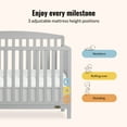 thumbnail image 7 of Dream On Me Odelle 5-in-1 Convertible Crib, Converts from Baby Crib to Toddler Bed, Day Bed, Kids Bed and Full Size Bed, Three Adjustable Mattress Height Positions, Pebble Gray, 7 of 7