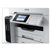 Epson WorkForce ST-C8090 Inkjet Multifunction Printer-Color-Copier/Fax/Scanner-4800x1200 dpi Print-Automatic Duplex Print-66000 Pages-550 sheets Input-Color Flatbed Scanner-1200 dpi Optical