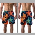 thumbnail image 3 of luoweisi Men's Beach Shorts Quick Dry Swim Trunks with Mesh Lining Starfish M, 3 of 5