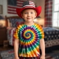 thumbnail image 2 of Razzly Big Girls' Tshirt, Tie Dye Girls' Graphic T-Shirts Toddler Cotton Tshirt Tween Toddler Girl Soft Basic T Shirts Cute Summer Shirts for Girls(Orange2,10-11 Years), 2 of 5