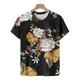 thumbnail image 6 of PNTUTB Women'S Summer Casual Crewneck Short Sleeve T-Shirts Floral Print Fit Basic Tops Tees Blouses, 6 of 6