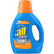 all Stainlifters Laundry Detergent Liquid with OXI Stain Removers and Whiteners, 36 Ounces, 20 Loads