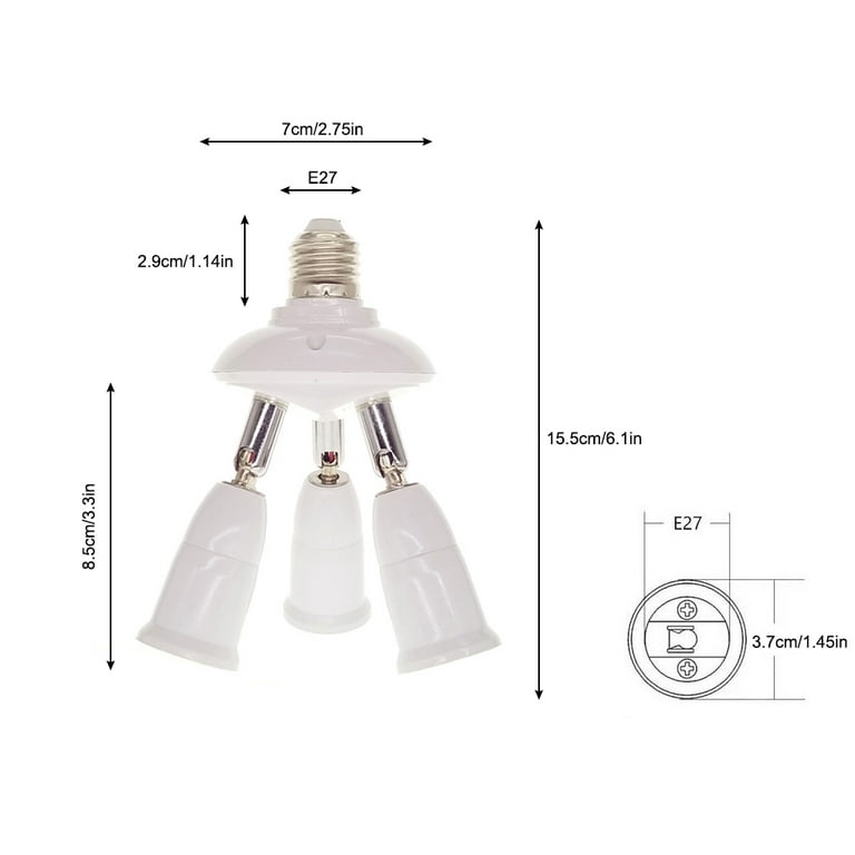 5 Styles E27 To 3 4 6 E27 Base LED Light Lamp Bulb Socket Split Splitter  Adapter