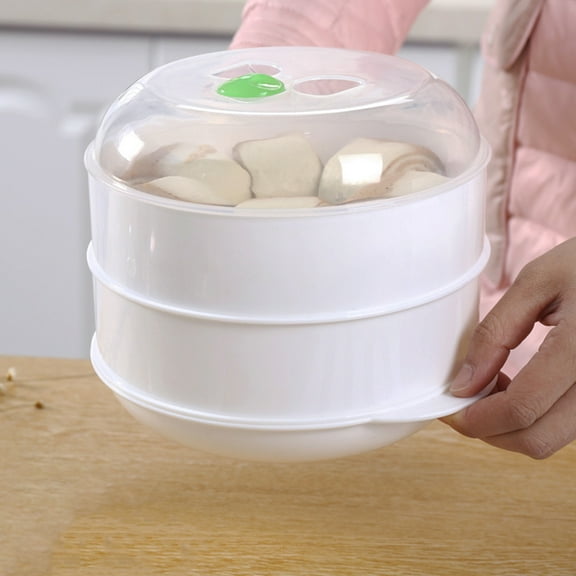 Homoyoyo Vegetable Steamer Double Layer White 1Pack