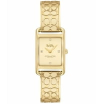 Coach Allie 14503449 Gold Logo Dial Stainless Steel Bangle Women's Watch