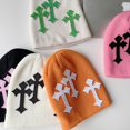 thumbnail image 5 of Black Gorro de punto con decoración de Cruz oscura Punk para niñas, gorro de ciclismo para conducir con protección para las orejas, 5 of 5