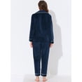 thumbnail image 4 of Unique Bargains Women’s Flannel Pajama Button Down Pj Lounge Sleepwear Sets, 4 of 5