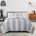 thumbnail image 4 of Great Bay Home Stripe Reversible Reversible Quilt Set With Shams  (Twin, Everette - Grey), 4 of 4