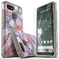 thumbnail image 2 of Google Pixel 3 XL Case, W/[HD Screen Protector], Heavy Duty Drop Protection Impact Advanced Rugged Protective Slim Fit Phone Cover-Marble Pattern, 2 of 2