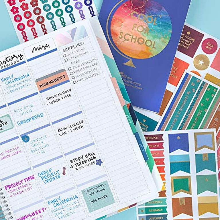 Erin Condren Designer Sticker Book - Too Cool for School, Edition 4 (694  Stickers) Decorative and Cute Stickers for Customizing Planners, Notebooks