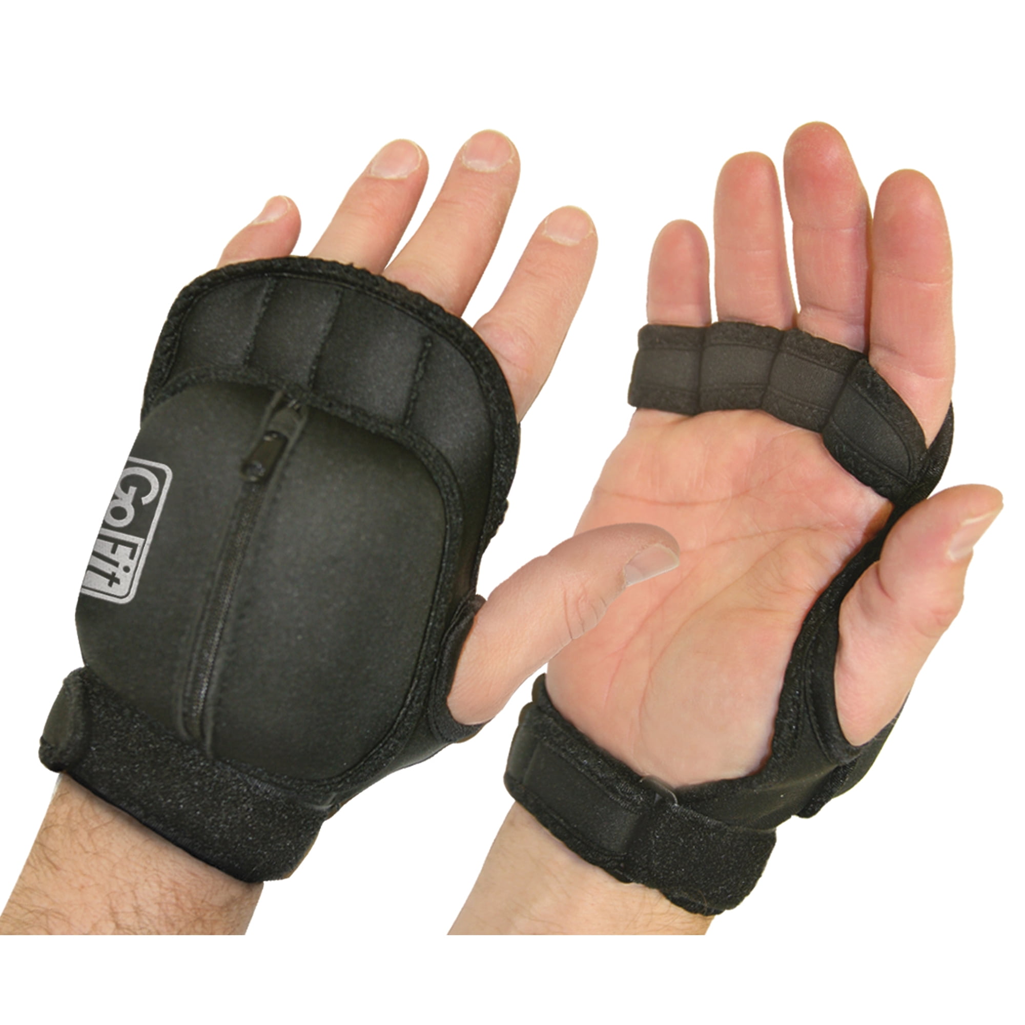 GoFit 1lb Weighted Aerobic Gloves for Cardio Training with Adjustable Weight Inserts